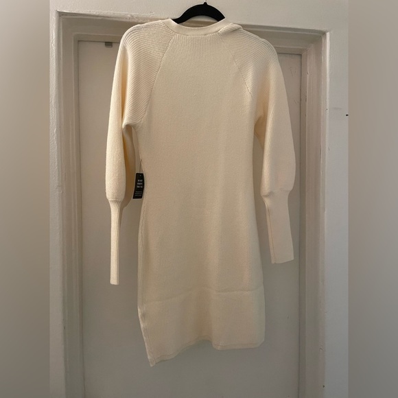 Express‎ Cream sweater mini dress size small NWT - Picture 8 of 10